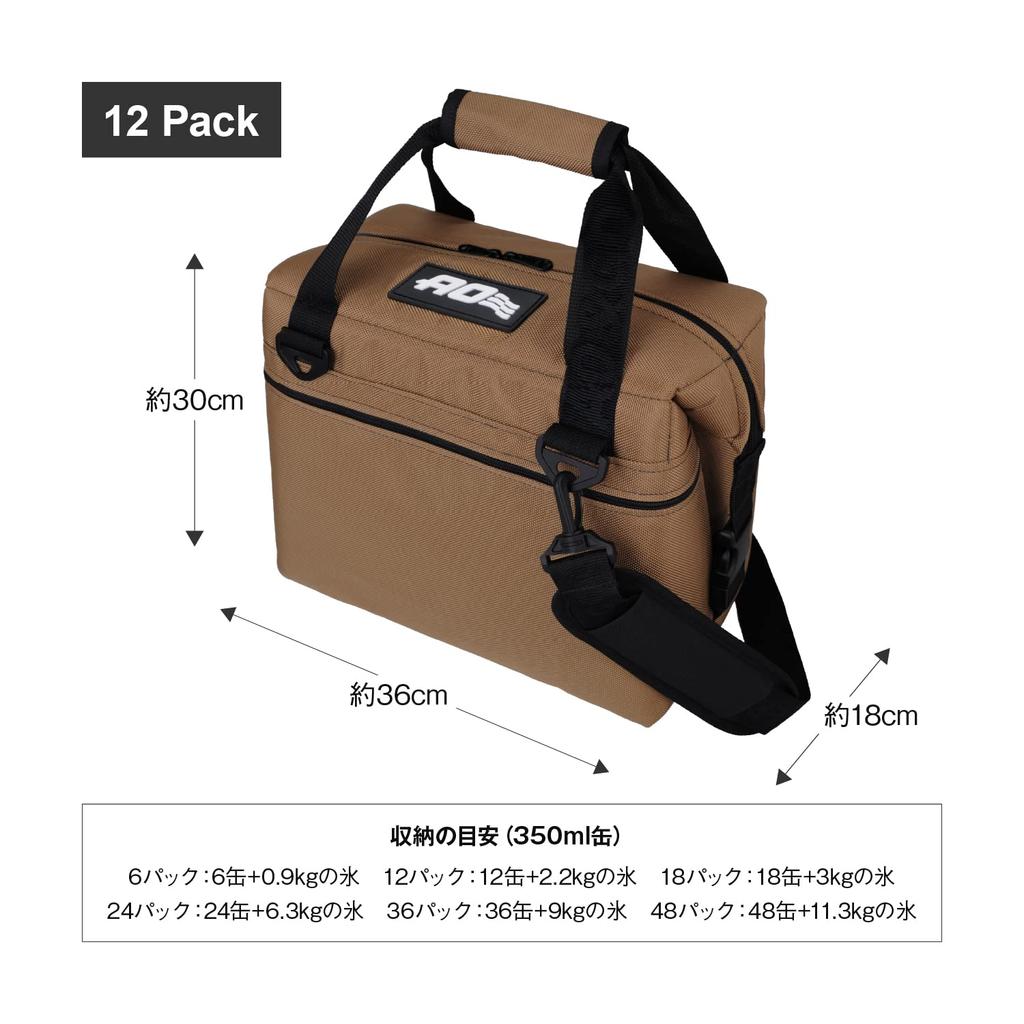 5 лет AO Coolers 12 Pack Ballistic Soft Cooler Tan 11L Легкий прочный изолированный термоконтейнер-холодильник Сумка-холодильник Термосумка для кемпинга и пикника на открытом воздухе