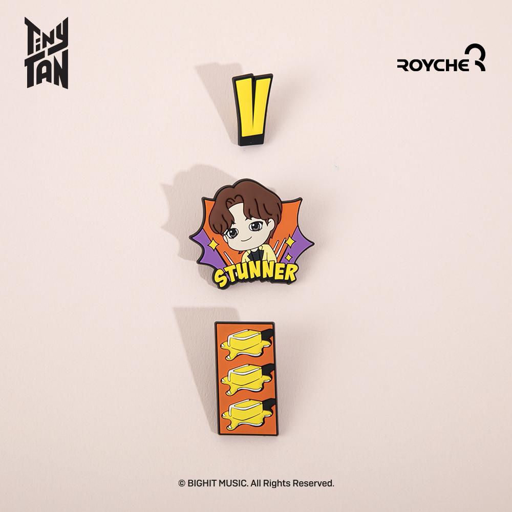 BTS (Бантан Бойз) Резиновая булавка с маслом TinyTAN, официальный, оригинальный, аутентичный, K-POP, айдол