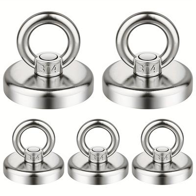 Магнитные крючки, 60 фунтов(27 КГ) Магнитные крючки Pulling Force из редкоземельных металлов с потайным отверстием и рым-болтом для рабочего места, дома, кухни