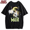Men Hip Hop T Shirt Streetwear Spoof Portrait Graphic Print T Shirt Harajuku Top Tee Washed Short Sleeve Distressed T Shirt