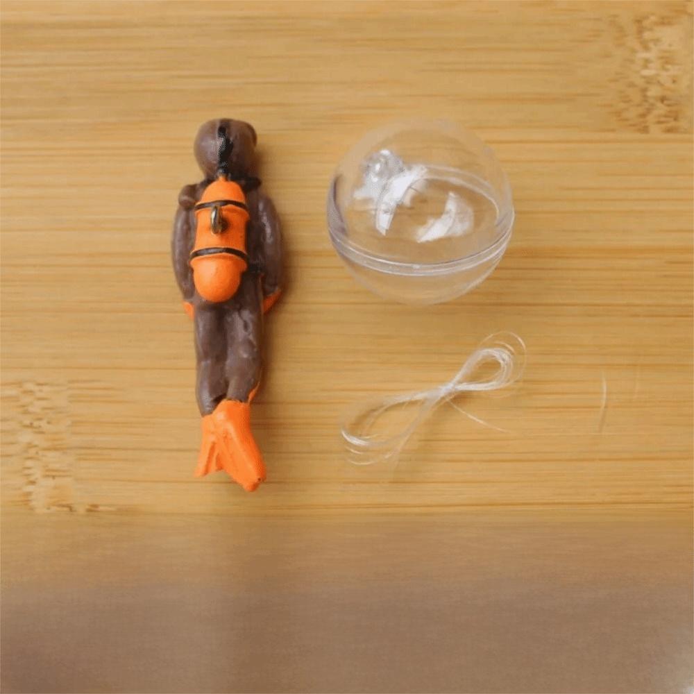 Маленький плавающий шар Декорация для аквариума Симуляция дайвера Подводное украшение Подводный мир