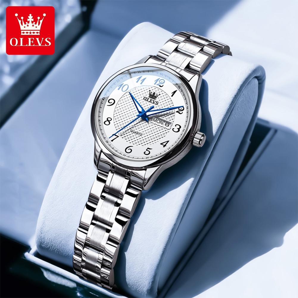 OLEVS Fashion Watch For Woman Waterproof Stainless Steel Classic Women Watches Elegant Quartz Ladies Wristwatch