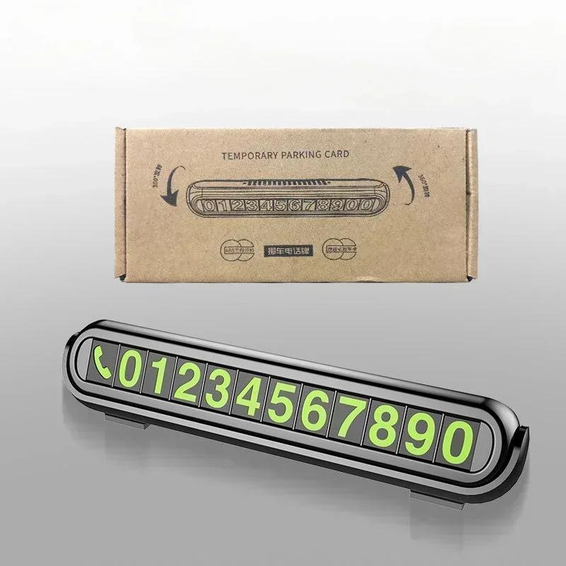 Временная карта парковки автомобиля Наклейки для парковки автомобиля Аксессуары Номер телефона Скрытый знак «Стоп» Карточка Тарелка Ароматерапия для автомобиля