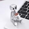 Anxiety Robot Resin Figure with Slogan 'Your Anxiety Is A Lying Hoe' Inspiring Desk Ornament Quirky Office Decor Cute Art Toy Mental Health Reminder