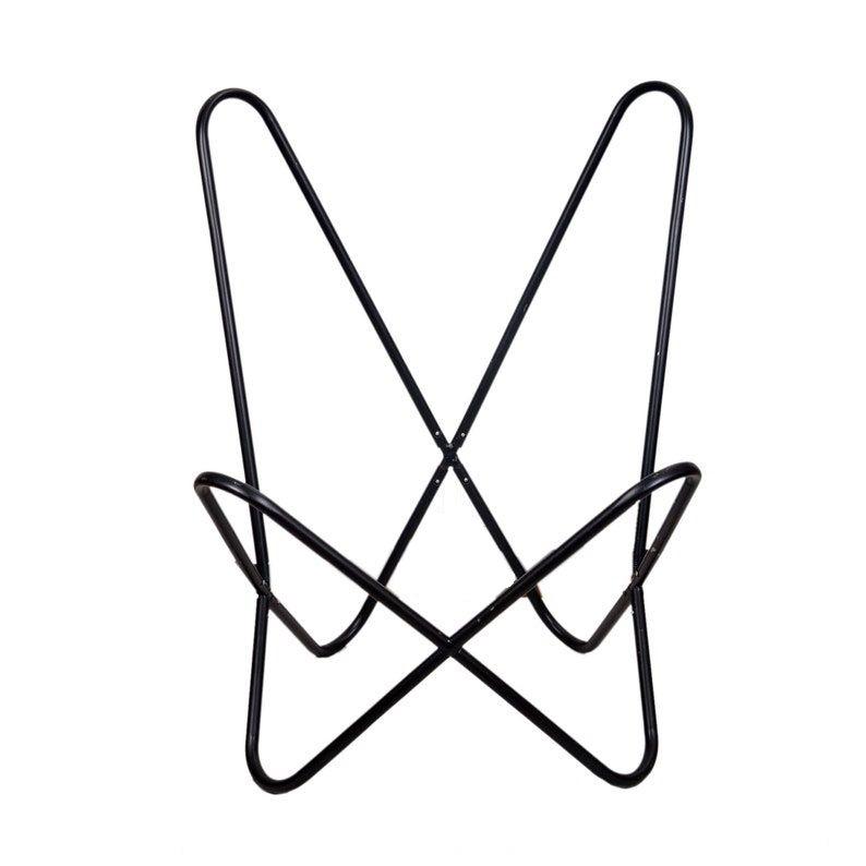 Кресло-бабочка - ретро-кресло-бабочка из кожи со складным железным основанием - винтажное кресло для домашнего декора, подарок на новоселье в фермерском доме