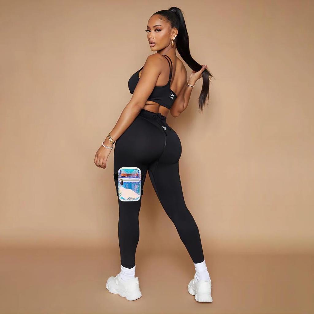 Женская голографическая набедренная сумка с регулируемыми ремнями, поясная сумка для улицы, водонепроницаемая сумка для бега, спортивный держатель для мобильного телефона