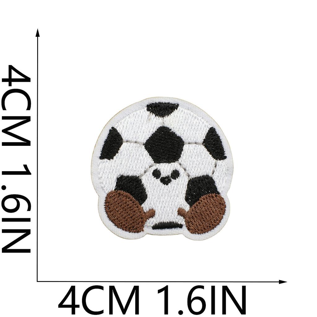 14pcs Sports Themed DIY Embroidered Iron On Patches,Football Basketball Cartoon Appliques for Jacket Backpack Hat Bag Decoration