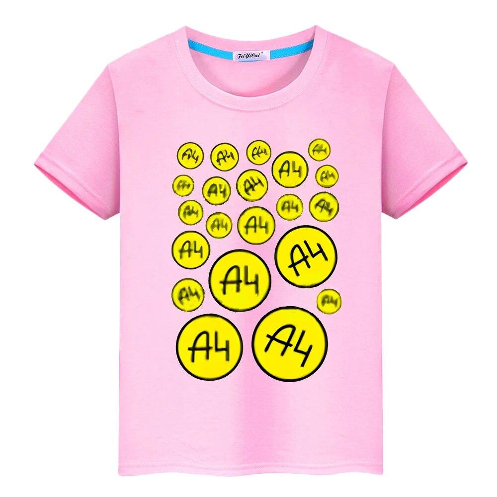 Vlad A4 Summer T-shirt 100%Cotton Anime Tees Short Boys Tops Merch A4 Lamba Pride Tshirt Y2k One Piece Kids Clothes Girls