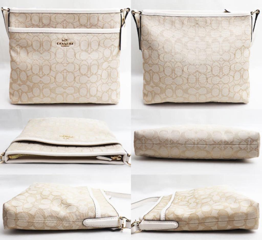 Coach Shoulder Bag F29960 Outline Signature Light Khaki X Chalk [Coach] Women's #01 [Outlet Product] [Product]