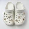 16Pcs Shoe Charms Set Accessories Hole Shoe Buckle Summer Cute Pearl Daisies 3D Shoes Decorations