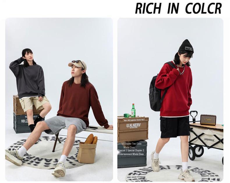 Unisex Lambswool Fleece-Lined Hoodie: Heavyweight, Loose Fit, Plus Size, Warm & Versatile for Autumn/Winter