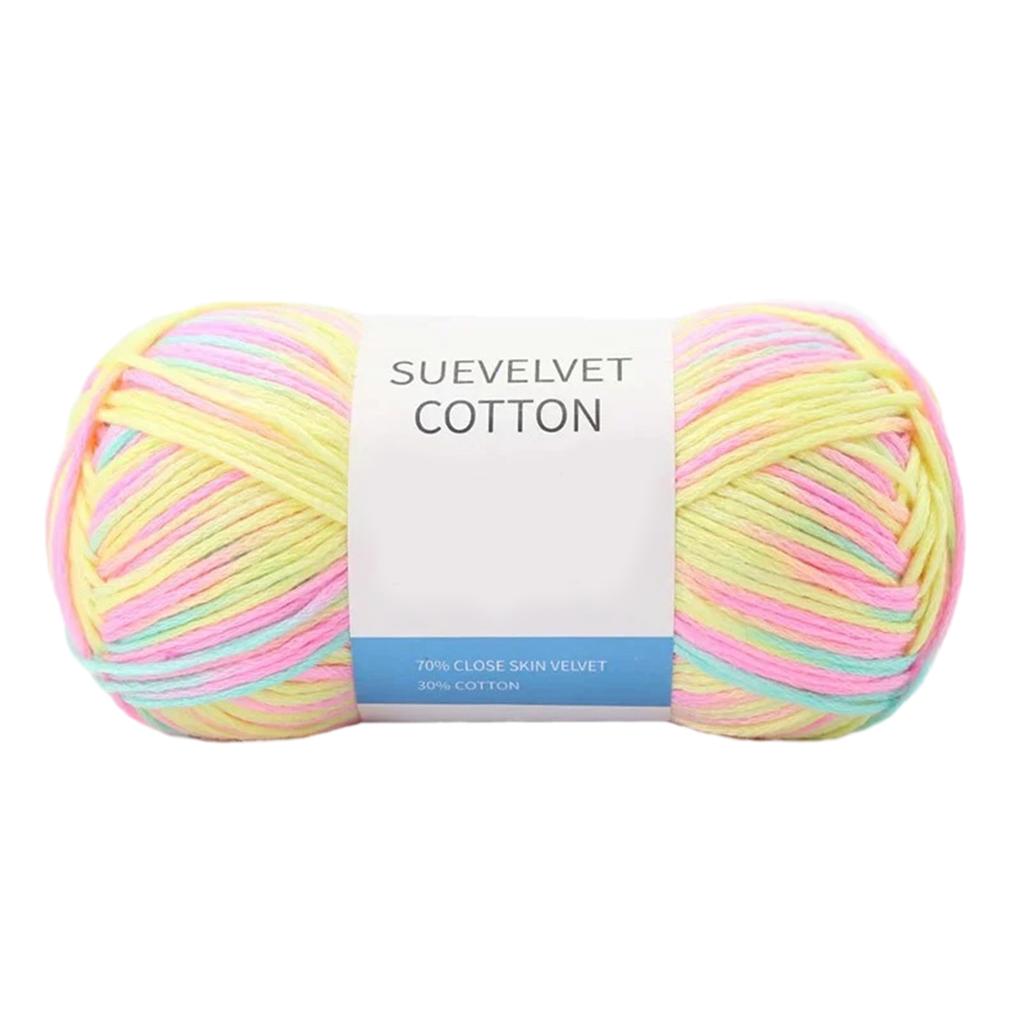Crochet Yarn Knitting Cotton Yarn for DIY Hats Sweater Scarf Handcrafts Yarn Gradient Color Yarn for Crocheting Knitting