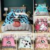 Milk Cow Duvet Cover King Queen Size Cute Cartoon Cows Bedding Set for Kids Farmhouse Rustic Animal Polyester Quilt Cover