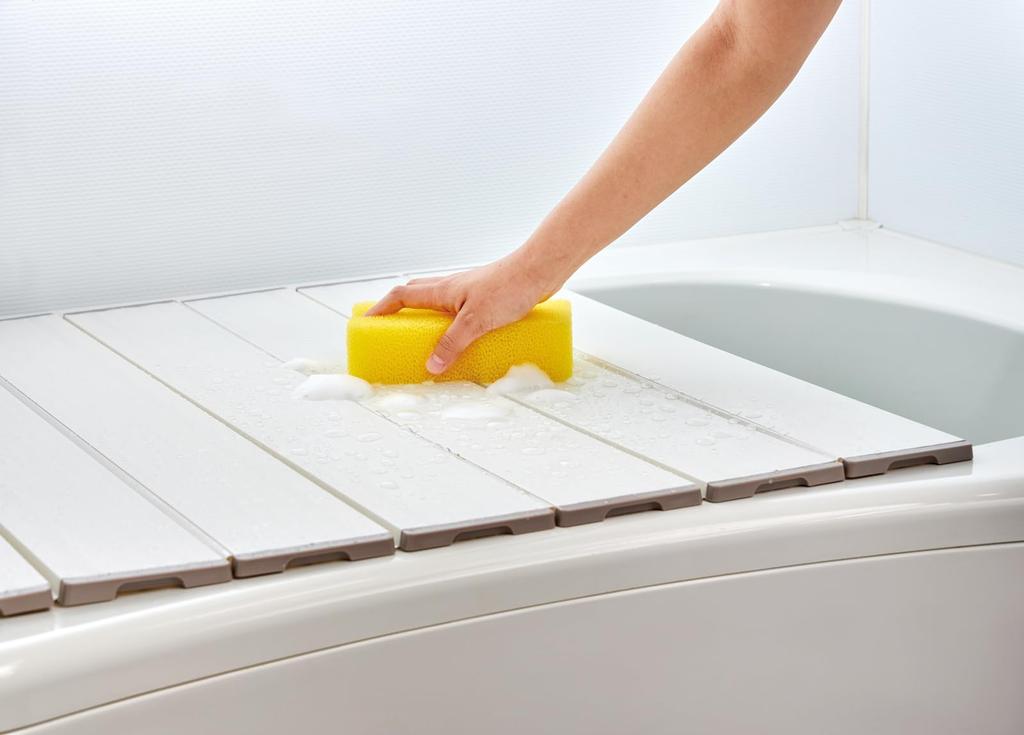 Mie Sangyo EC Antibacterial Foldable Compact Bath Lid Product Size 75 X Cm White Ag+ 151.8 L15_WH