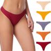 5 PC Seamless Ice Silk Seamless Ladies Breathable Briefs Ultra-thin Thong Underwear Women