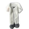 Soft Plush Pom Pom Scarf Pom Pom Trim Plush Scarf New Neck Warmer  Women