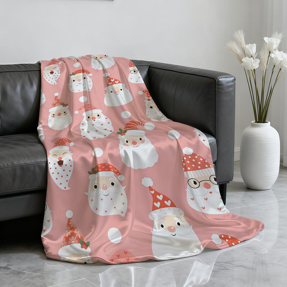 M Merry Christmas Santa Claus Blanket For Soft Throw Blanket for Picnic Bed Sofa Home Bedroom Cozy Warm Comfortable