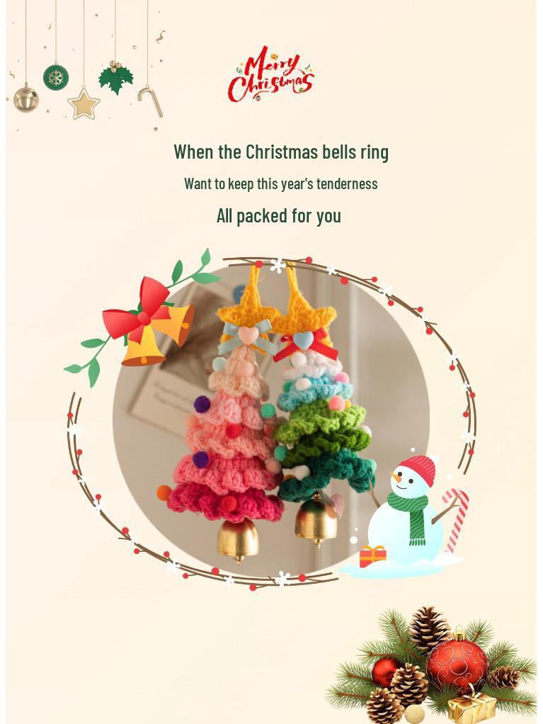 Международная пряжа Крючком Мини Рождественская елка Украшение для автомобиля Подарок