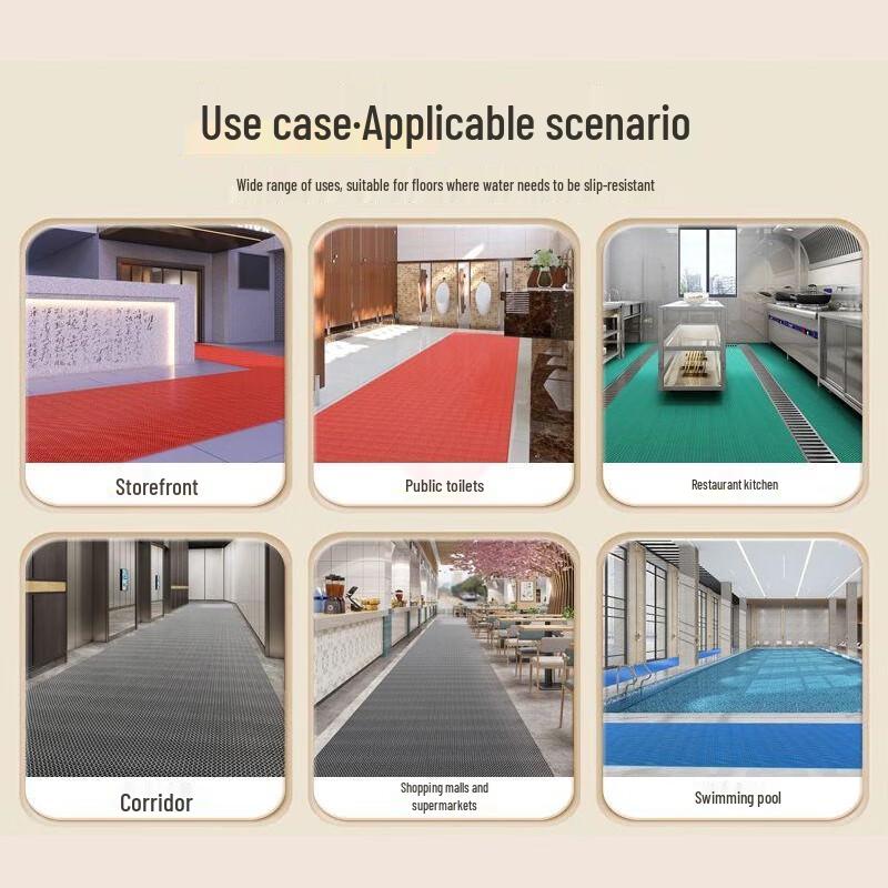 CINKYBOO Anti-Slip PVC Drainage Floor Mat