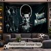 Bride of Frankenstein Personalized Tapestry Support Custom Name, Wall Art Home Decoration