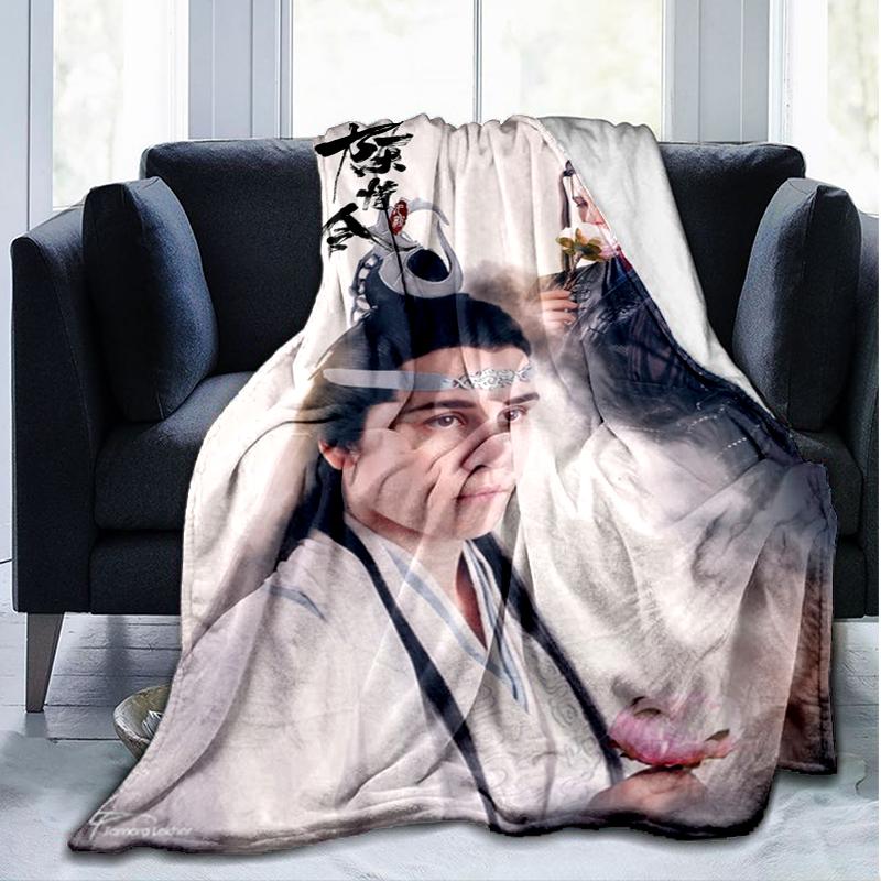 Martial Arts Romance Print Flannel Blanket, Soft Warm Lightweight Throw Blanket for living Room,Sofa Bed Camping office