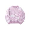 Lifestyle Series Letter Print Pullover Round Neck Long Sleeve Sweatshirt Women Sweatshirt Purple 162238713-1