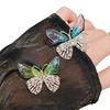 Dazzling Rose Butterfly Brooch Exquisite Butterfly Shaped Brooch Pin with Rhinestones for Women's Fashion Flair