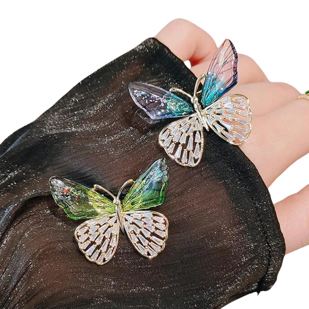 Sparkling Rhinestone Butterfly Brooch Sophisticated Butterfly Brooch Lapel Pin Jewelry for Gifting and Personal Style