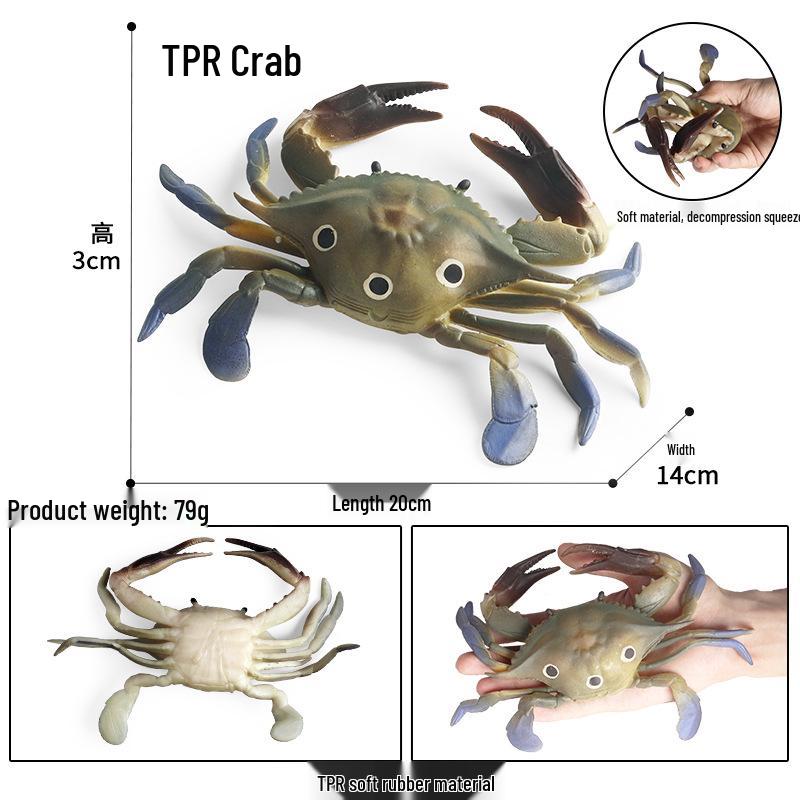 Детский набор моделей морских животных для снятия стресса: Рыба-фугу, Осьминог, Краб, Акула, Дунклеостей