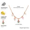 Ceramic Heart Rose Flower Multi-Pendant Necklace for Women Colorful Braided Rope Chain Summer Vacation Party Handmade Jewelry