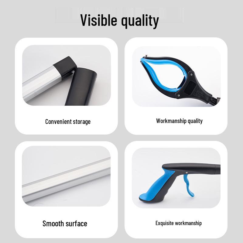 Складной алюминиевый захват для мусора с длинной ручкой для школьников