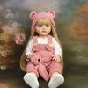 55cm Soft Silicone Full Body Vinyl Toy Reborn Toddler Girl Doll Betty Lifelike Newborn Baby Wig Hair Gifts for Children Toys