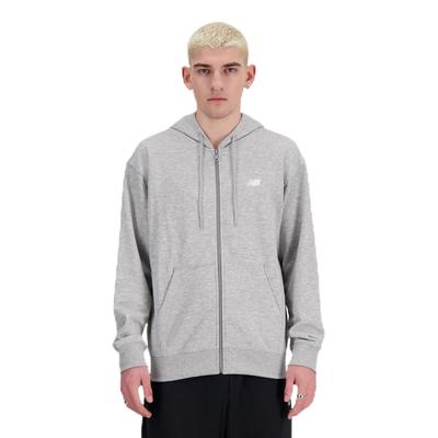 Толстовка с капюшоном New Balance Sport Essentials с логотипом, спортивно-серая, мужская, на молнии (MJ41501)