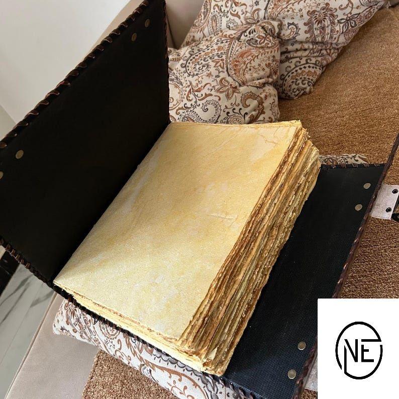 Журнал из кожи ручной работы с гравировкой на заказ, 400 винтажных бумажных журналов из кожи, журнал ведьмы для зарисовок и записей, книга теней