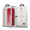 Etui z klapką do iPhone 12 US Polo Polo Embroidery Collection Czerwone