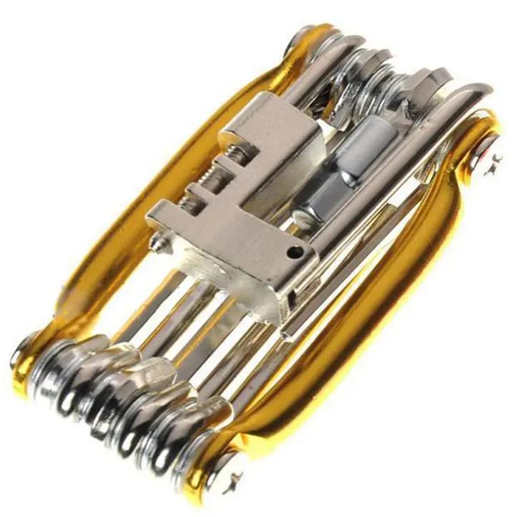 11 in 1 Bicycle Repair Tool Kit Mountain Bike Wrench Screwdriver Chain Hex Spoke Multifunction Bicycle Repair Set Cycling Tool