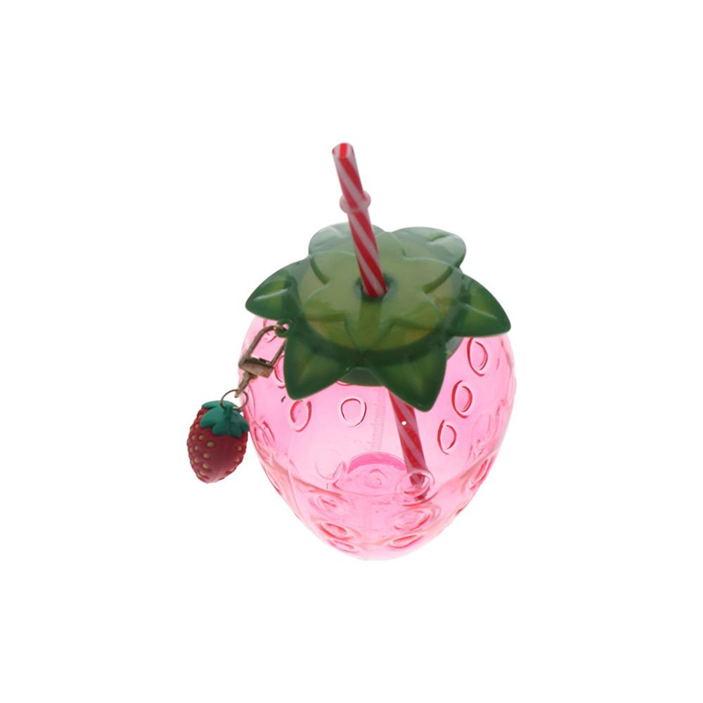 Fruit Shape Pineapple Straw Cup Plastic Strawberry Straw Cup Cute Kitchen