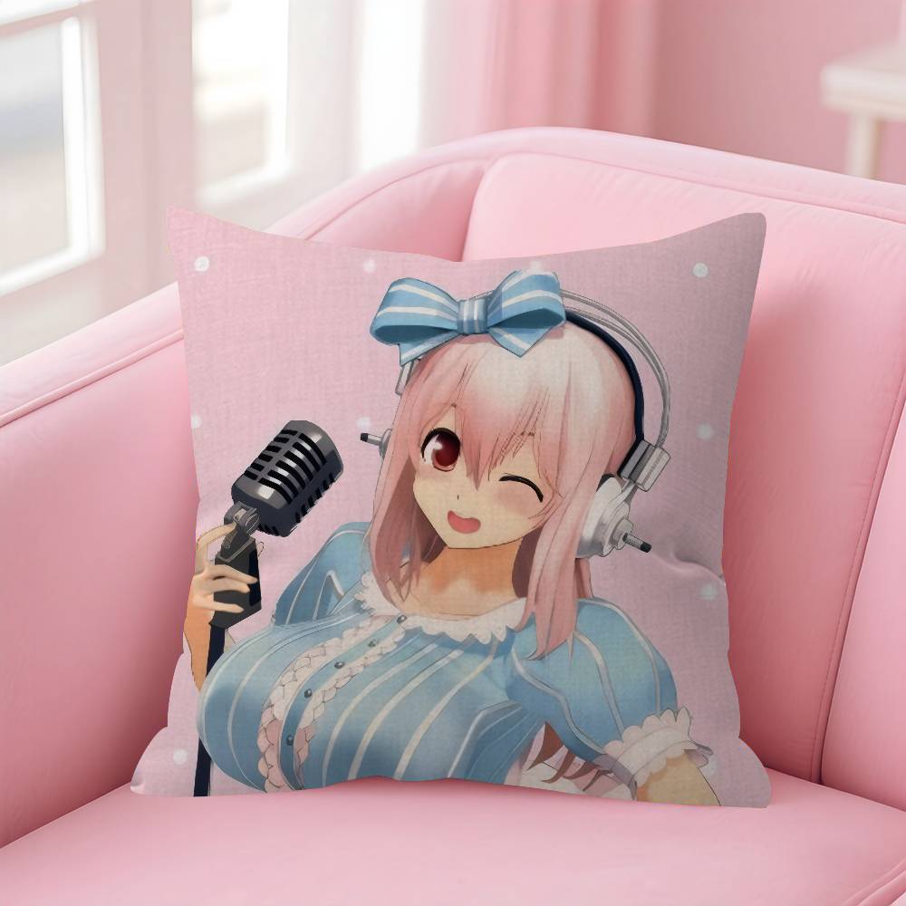 Красивая персонализированная наволочка для подушки с изображением Super S-Sonico из аниме, чехол от пыли для спальни, детской вечеринки, подарок на день рождения для детей