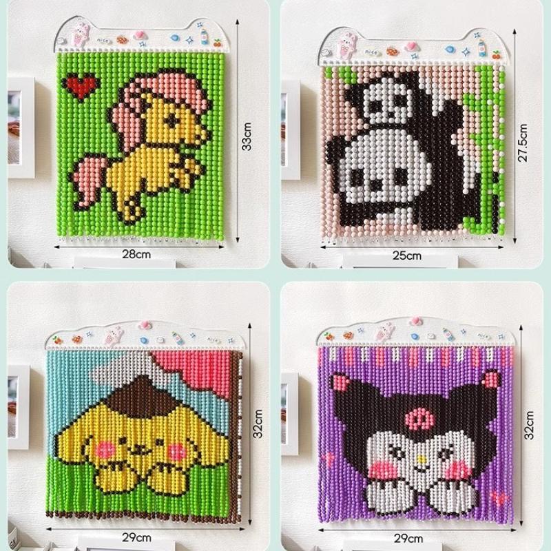 Cartoon Panda Beaded Painting Ornaments for Girls Room Decoration Kawaii Fruits Cherry DIY Decoration Crafts Wholesales 2025 New