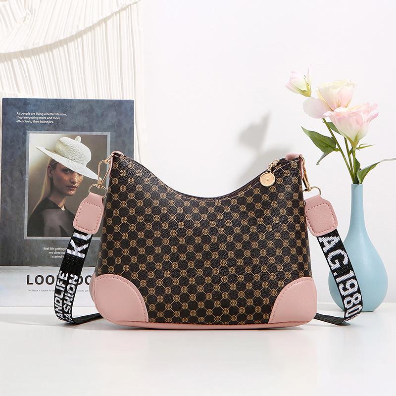 Женская сумка с принтом, сумка подмышку, новая модная сумка-мессенджер осень-зима, ретро и простая наплечная сумка-ведро, одна штука.