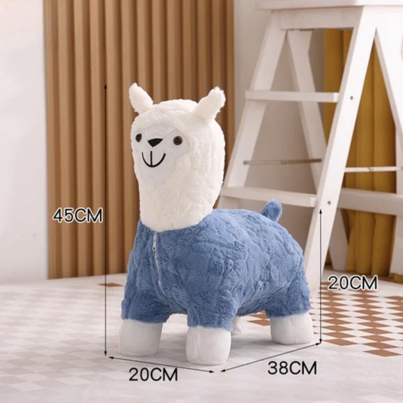 Интернет знаменитость Твердый Деревянный Табурет Альпака Детская Обувь Пеленание Мультфильм Маленькая Скамейка Милый Животный Стул Портативный Табурет Стул