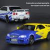 Масштаб 1/32 Nissan GTR R34 SKYLINE Fast Alloy Simulation Car Model Diecasts & Toy Vehicles and Furious Cars Decoration Toys for Children Boy