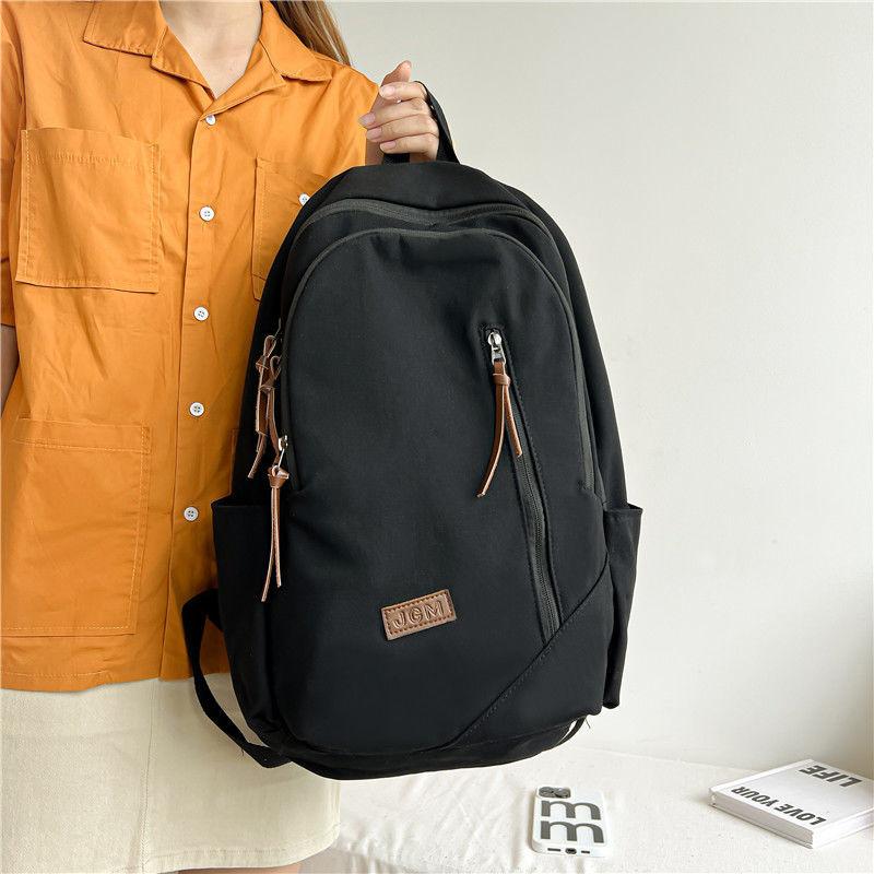 Женский рюкзак Ретро-рюкзак для школьников Женский однотонный школьный рюкзак большой вместимости Дорожный рюкзак Офисная компьютерная сумка