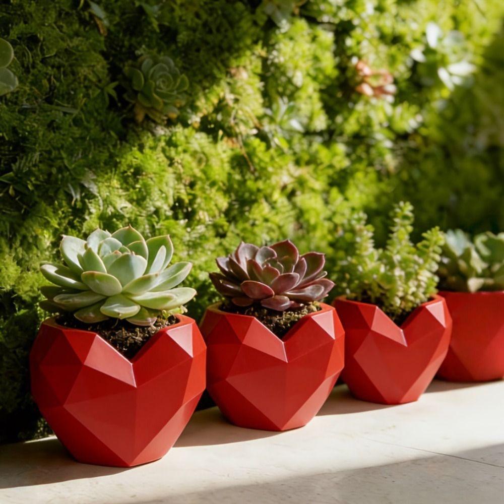Small Capacity Love Flower Pot Gardening Supplies Plant Container Indoor Decor