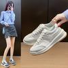2025 Little White Shoes Women's Spring New Korean Version Ins Female Students' Leisure Sports Versatile Board Shoes Street Auction AG667
