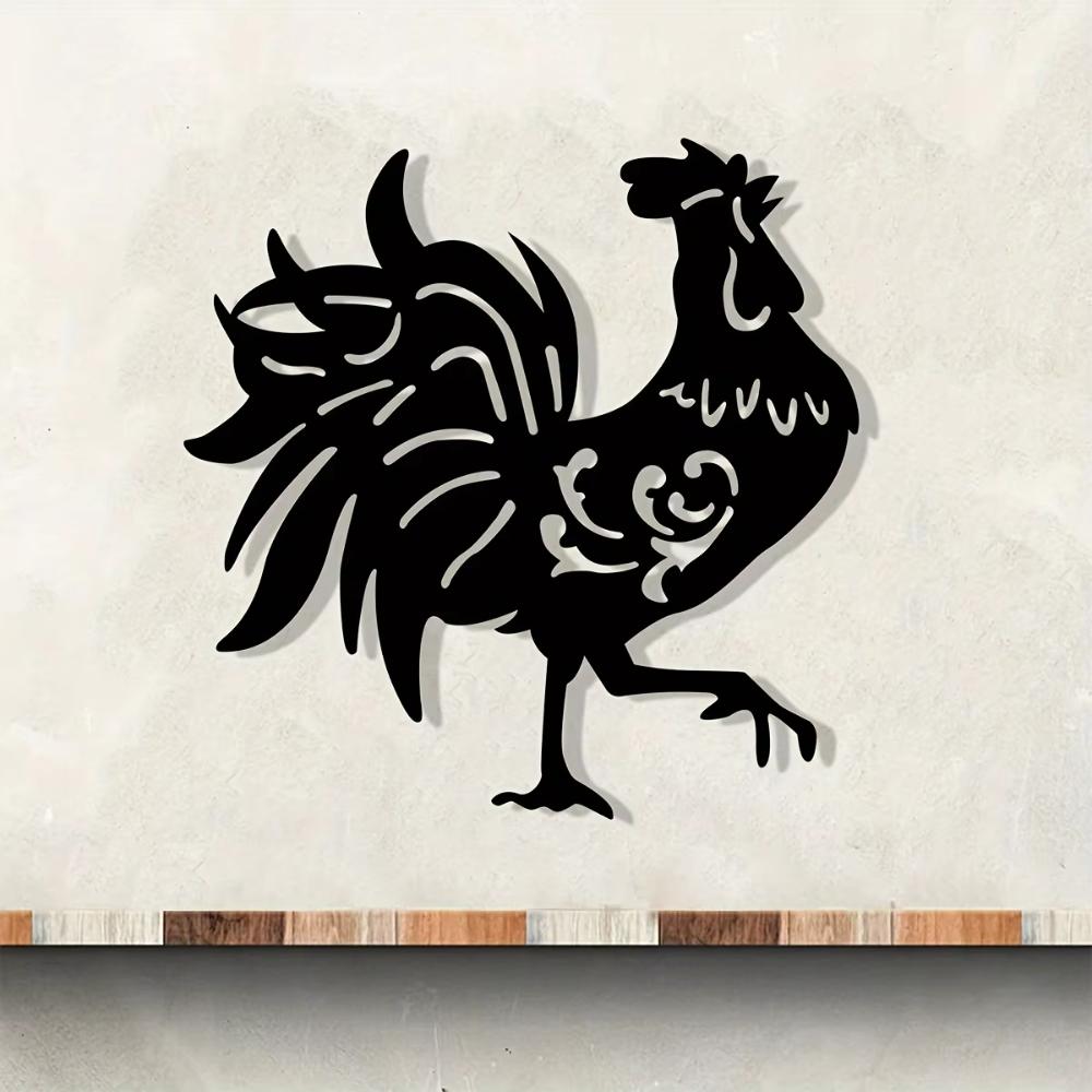 Металлический настенный знак Pride Rooster Decor | Декор для спальни | Домашний декор для дома и улицы Подарки | Металлическое настенное искусство Садовое украшение для фермы