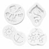 4PCS Silicone Fondant Mold Nautical Theme Chocolate Mold Nautical Cake Mold  Cupcake Decoration