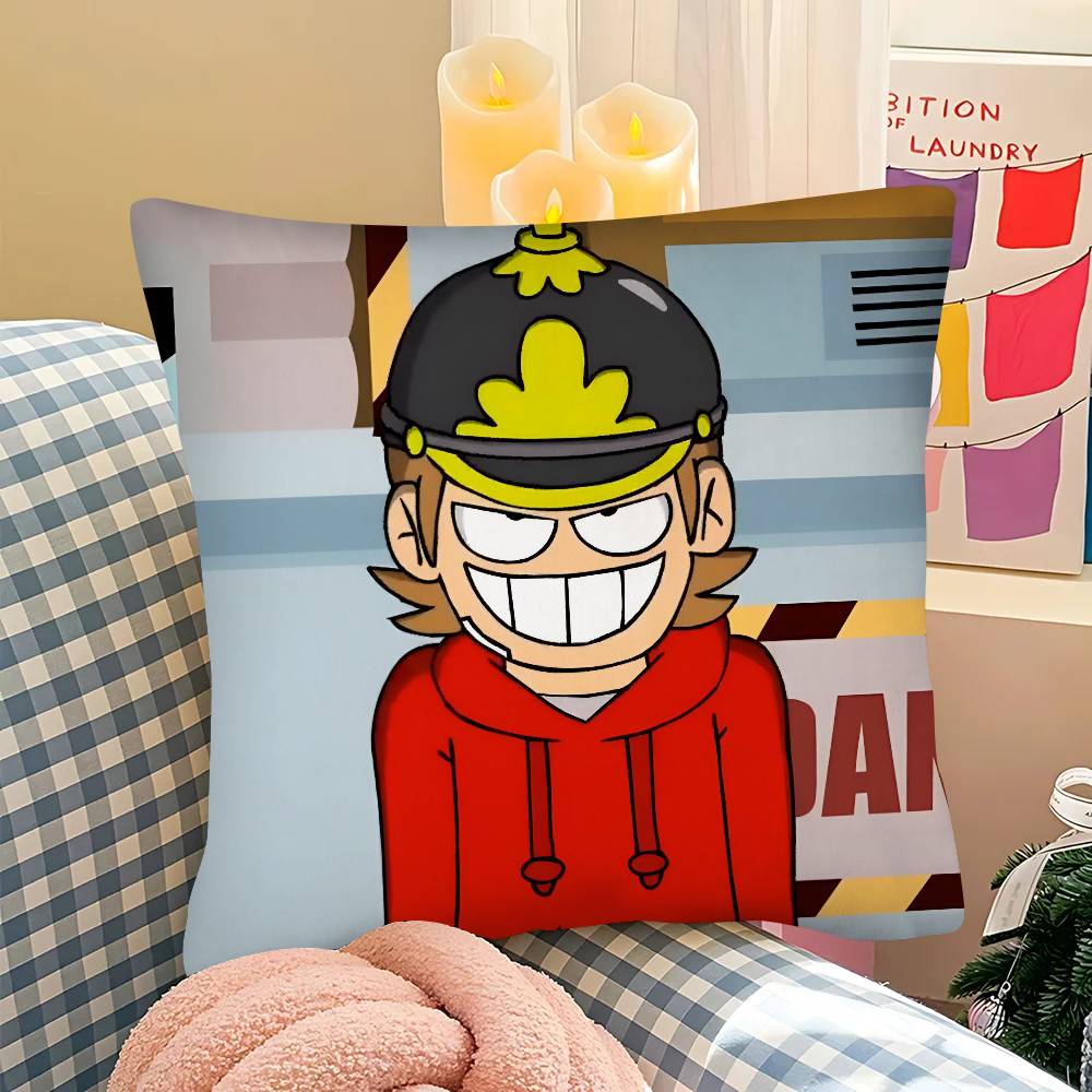 ПК Аниме Eddsworld Торд Наволочка Модная Квадратная Наволочка Спальня Диван Комната Декор Ins Досуг