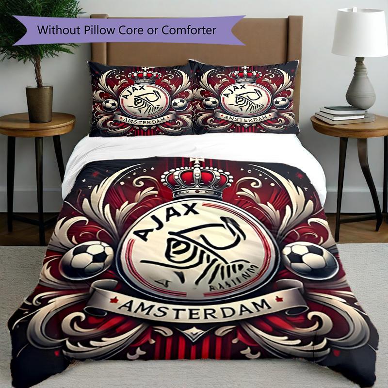 3pcs Duvet Cover Set (1*Duvet Cover + 2*Pillowcase, Without Core), Ajax Print Bedding Set, Bedroom Decor, All‑Season, Birthday Gift