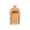 Letter Number Embroidered Loose Round Neck Short Sleeve T-Shirt Men Tops Wheat A6QVV-P47